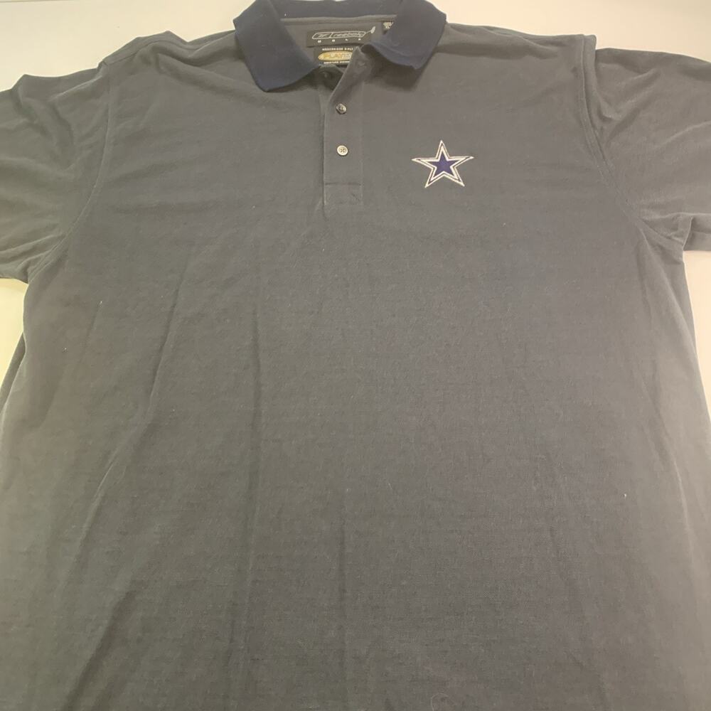 Reebok NFL Dallas Cowboys Mens XL Blue Navy Polo Shirt Top